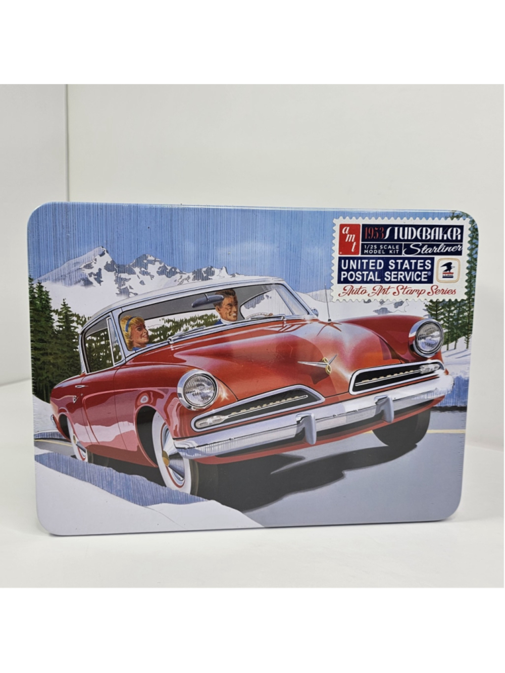 SEALED AMT 1953 Studebaker Starliner Model Kit 1/25 Scale Collectible Tin
